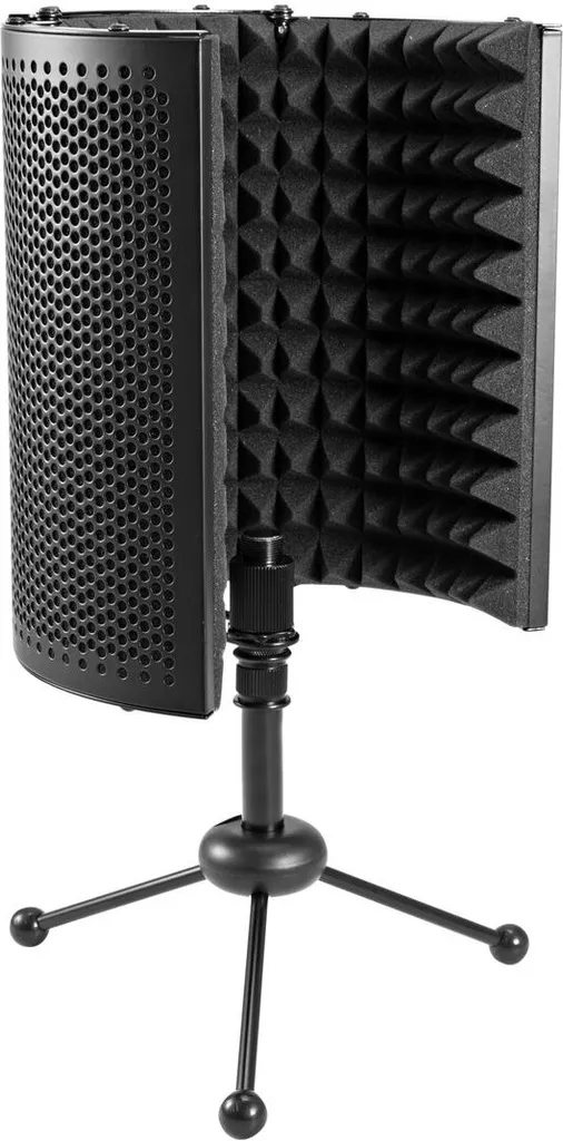 Filtre de réflexion pour microphone de bureau avec trépied Omnitronic AS-04