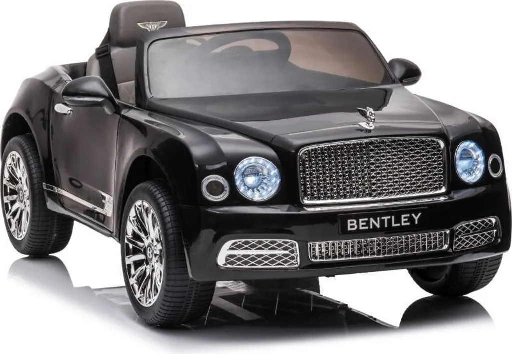 Bentley Mulsanne Enfant Noire : 2 Moteurs, Phares LED et Connexion FB
