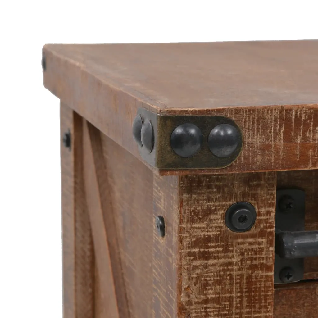 Table d'appoint console en bois massif brun pour entrée et salon - 7