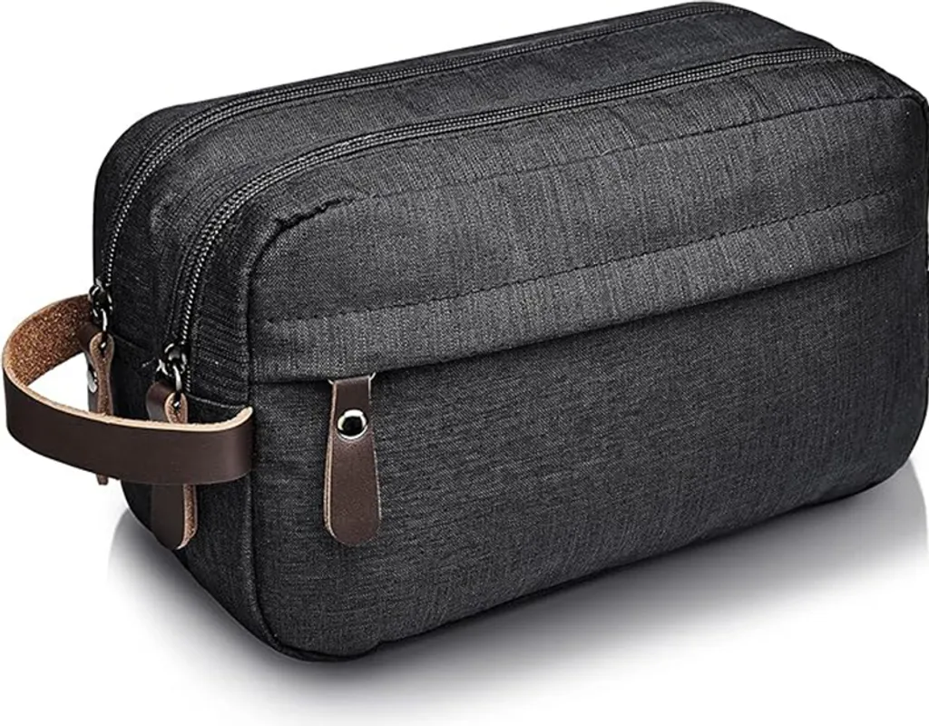 Trousse da Viaggio Uomo INF Nero | Beauty Case Classico in Oxford
