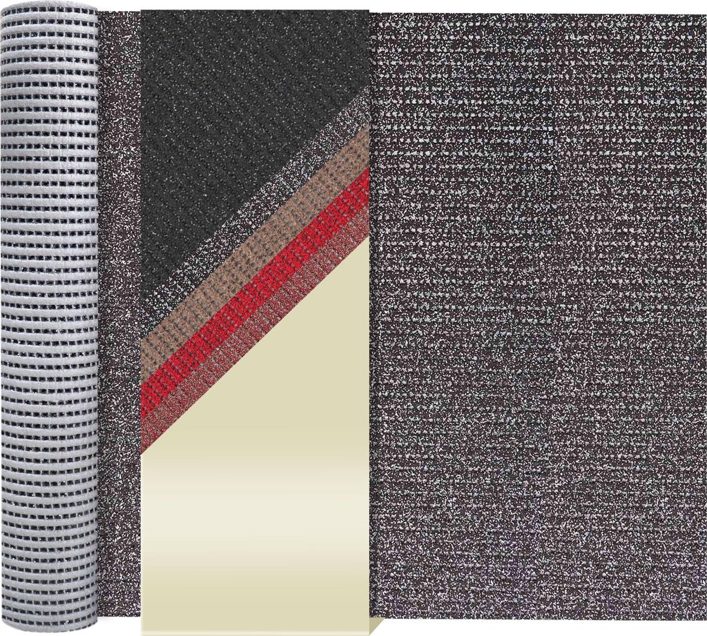 Primaflor AKO Sicherheitsmatte - Braun - 1,20m x 3,00m - Beschichtete PVC-Granulat Sauberlaufmatte - Rutschsicherer Läufer gegen Nässe und Glätte