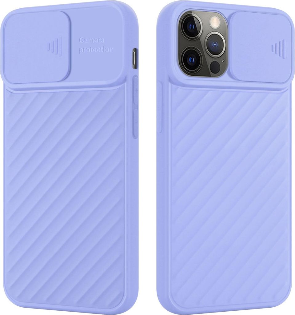 Cadorabo Hülle für Apple iPhone 13 PRO MAX Schutzhülle in Lila TPU Cover Etui Kameraschutz
