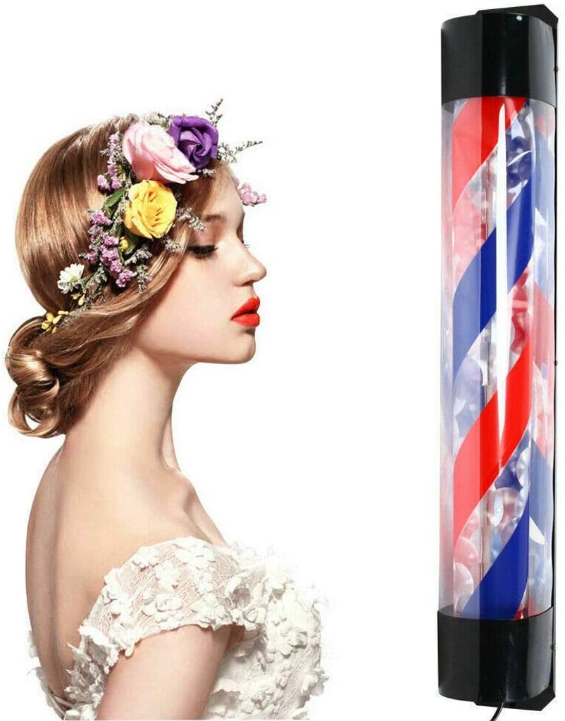 LED Barbierstab Leuchtkugel Barber Pole Friseur Licht Produktbild 2