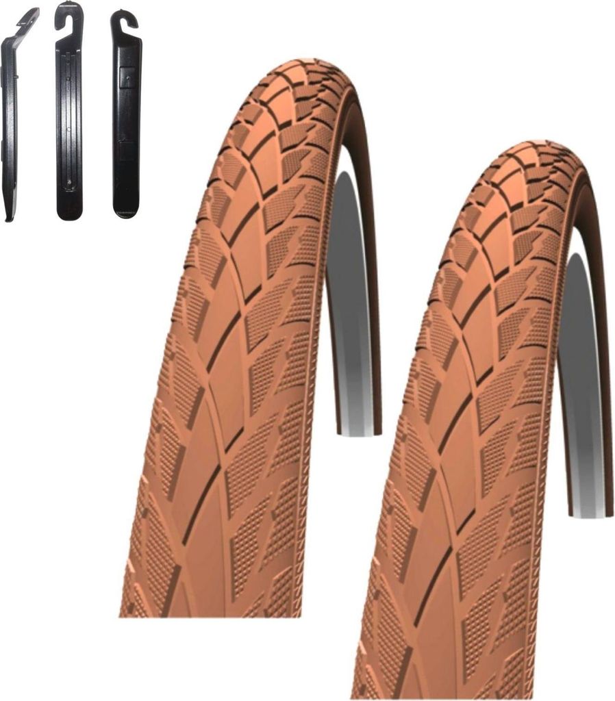 2 x Schwalbe Road Cruiser Braun Reflex Fahrradreifen Decke Produktbild 