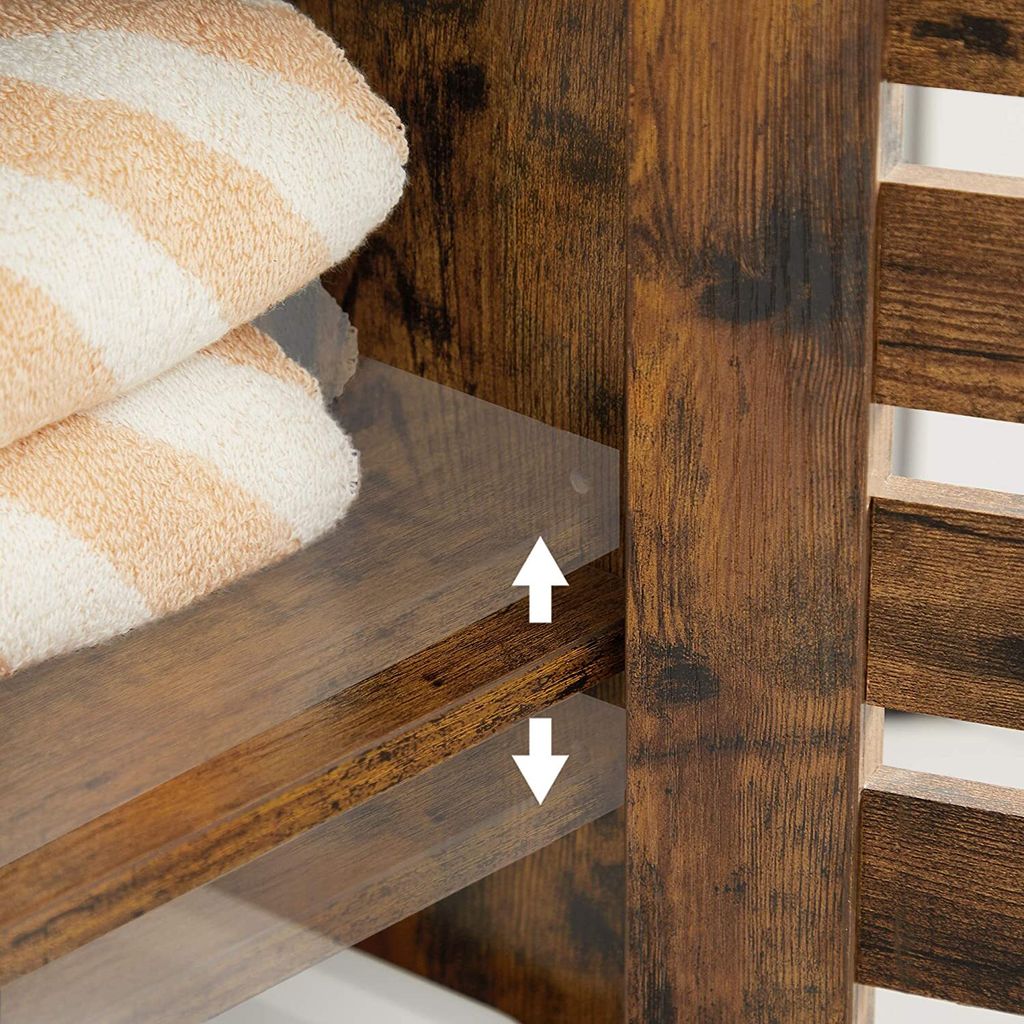 VASAGLE Badezimmerschrank mit Lamellentüren, 2 Produktbild 4