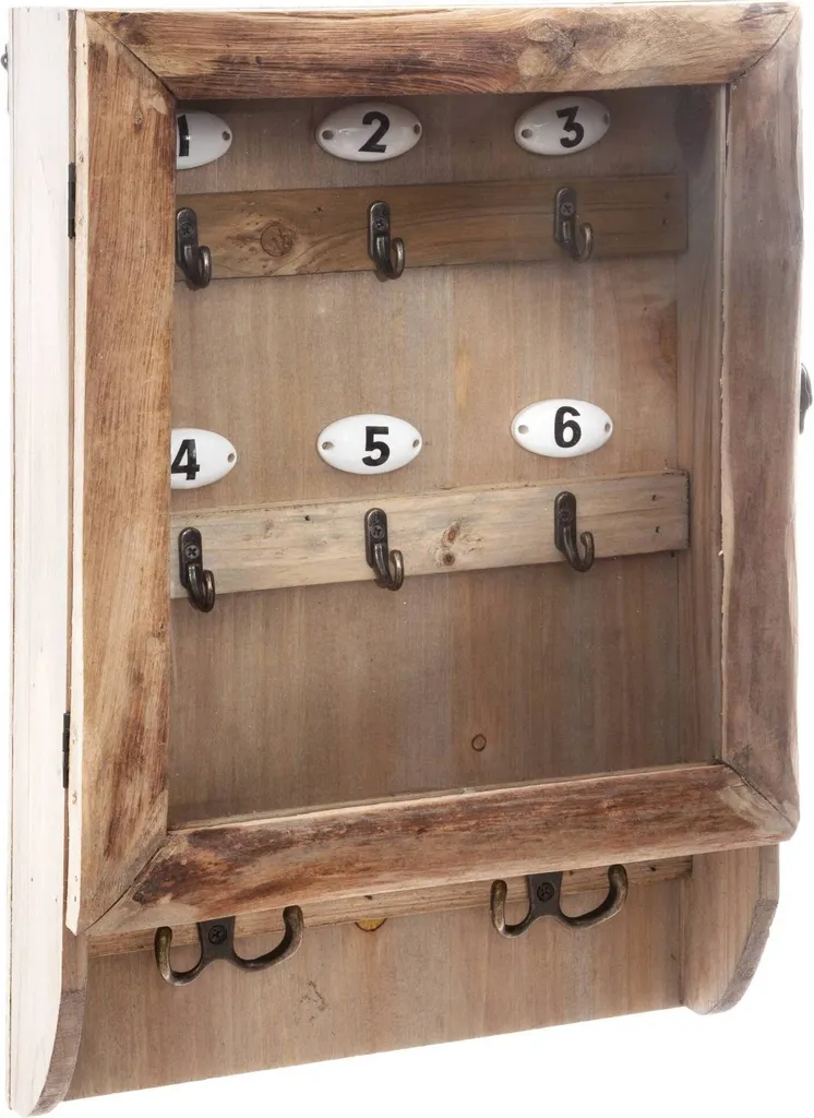 Armoire à clés murale en bois 26x38cm - Rangement entrée