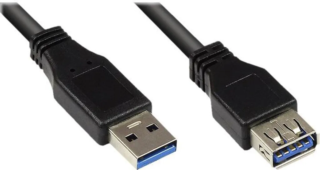 Rallonge USB 3.0 SuperSpeed de 50cm Noir pour PC et Périphériques Externes