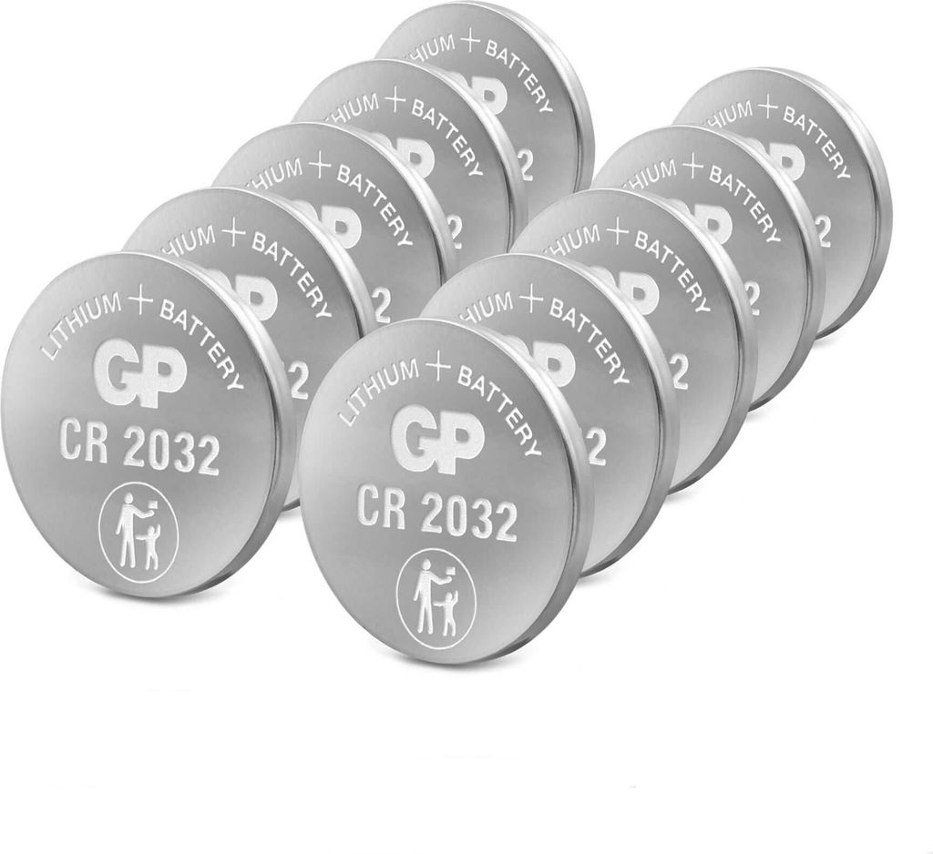 1x10 GP CR 2032 Lithium 3V Knopfzellen 0602032C10