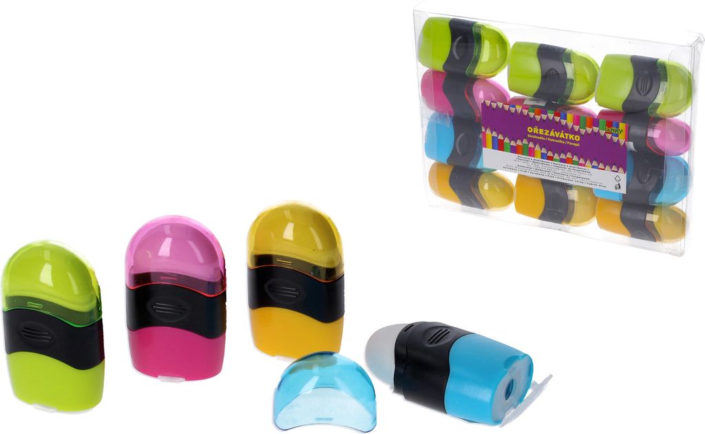 Bleistiftspitzer 2in1 - 4 Farben Produktbild 