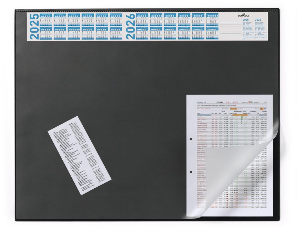 DURABLE Schreibunterlage mit Jahreskalender, schwarz; Produktbild 