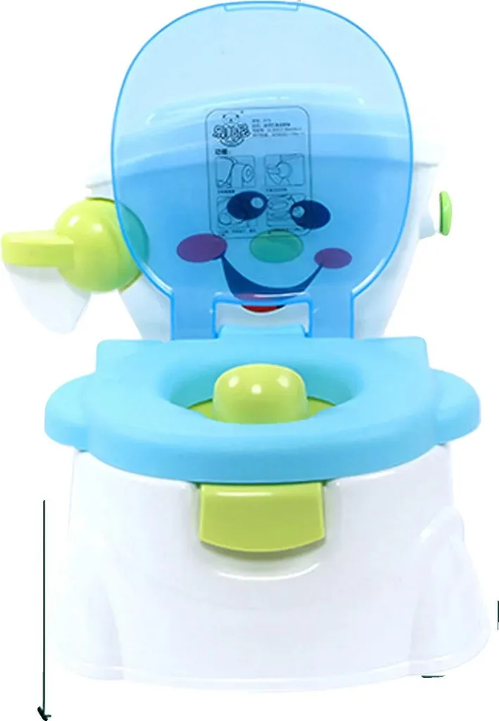 Toilettes portables pour enfants bleues, pot pliable haute stabilité