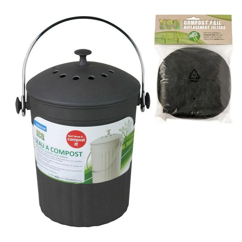 Seau à compost ménager avec filtres à charbon - Idéal tri des biodéchets
