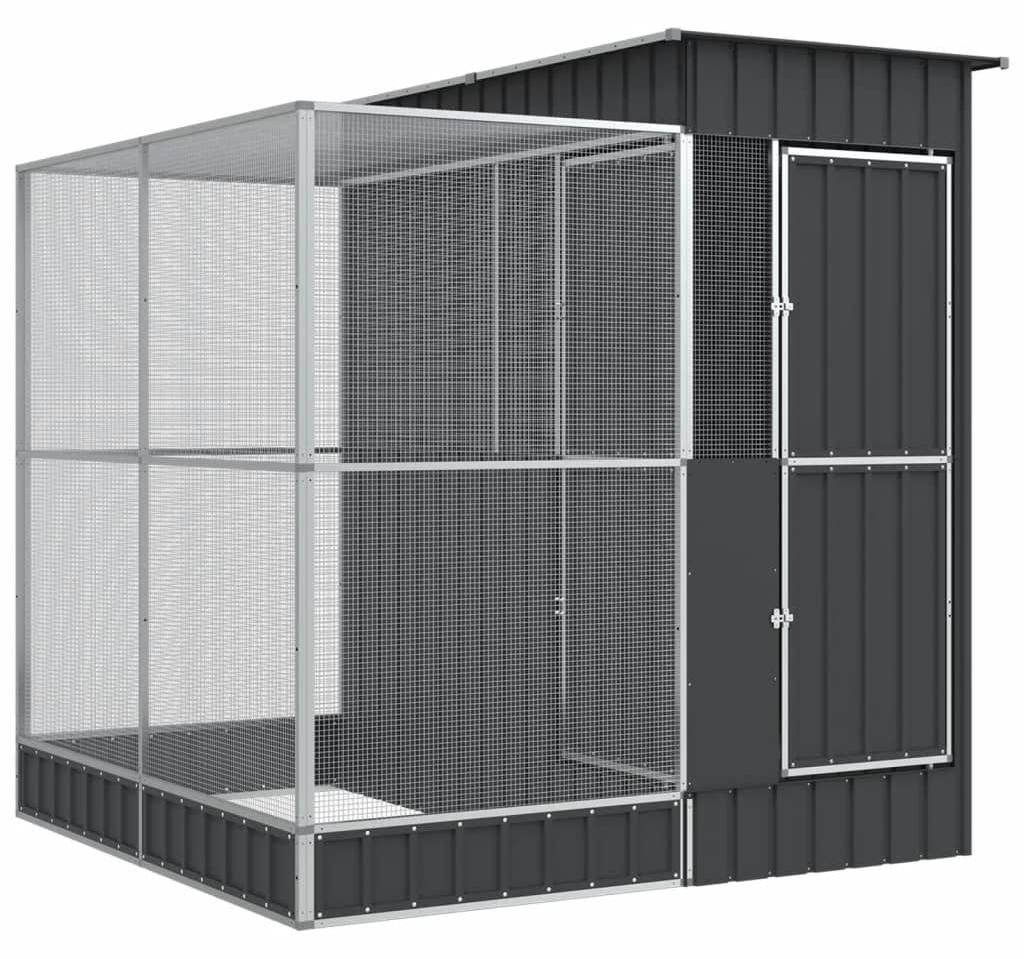 vidaXL Voliéra s nadstavcom strieborná 209 x 203 x 216 cm Obrázok produktu 