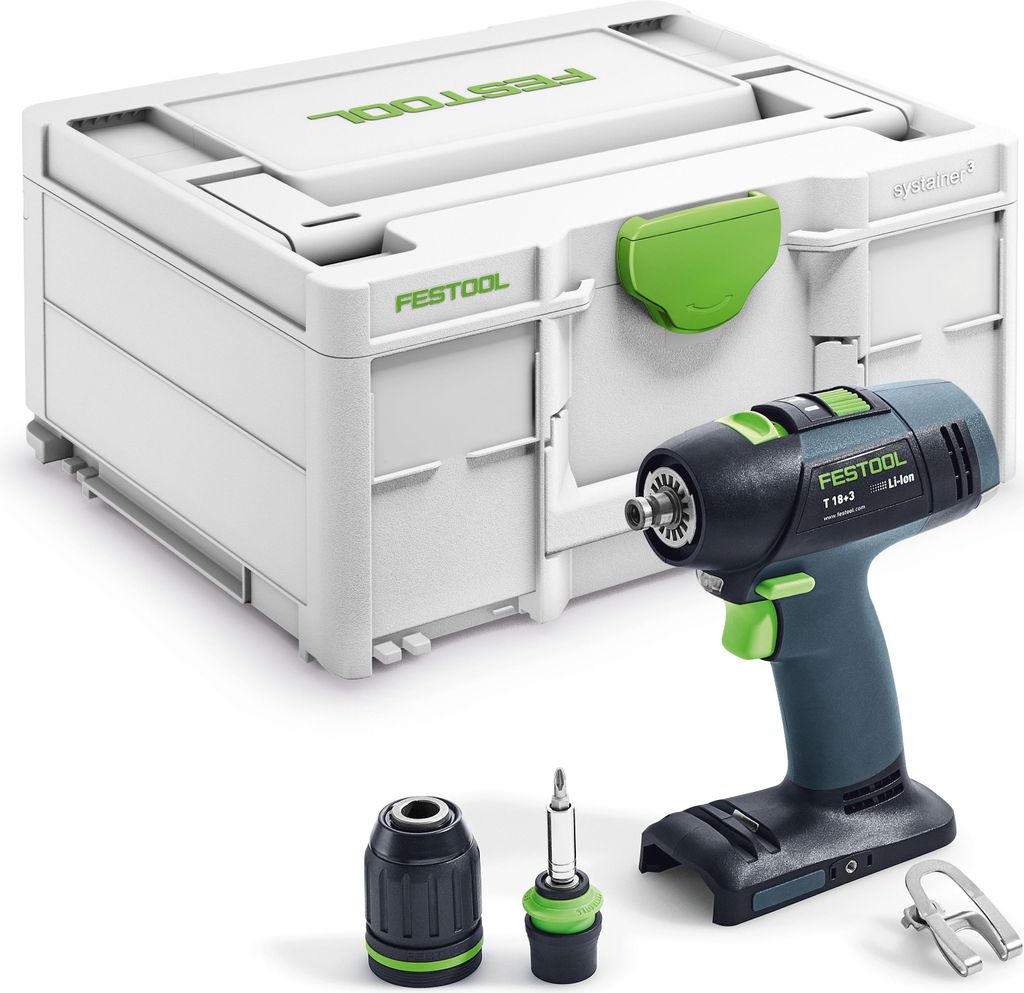Wiertarko-wkrętarka akumulatorowa Festool T 18+3-Basic | Zdjęcie produktu 