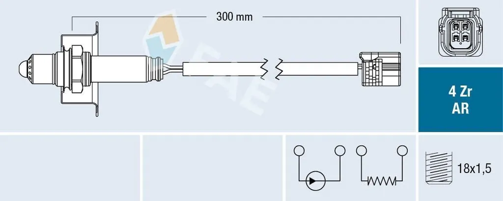 Sonde Lambda FAE 75622 Supprimer Voyant Moteur Honda Civic VIII FN FK