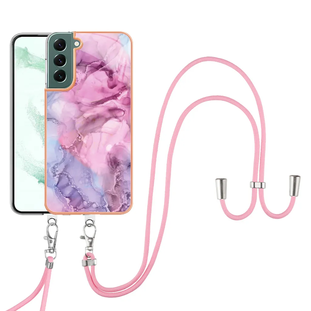 Custodia Samsung S22 Plus Rosa Fantasia - Cover Trendy con Cinturino