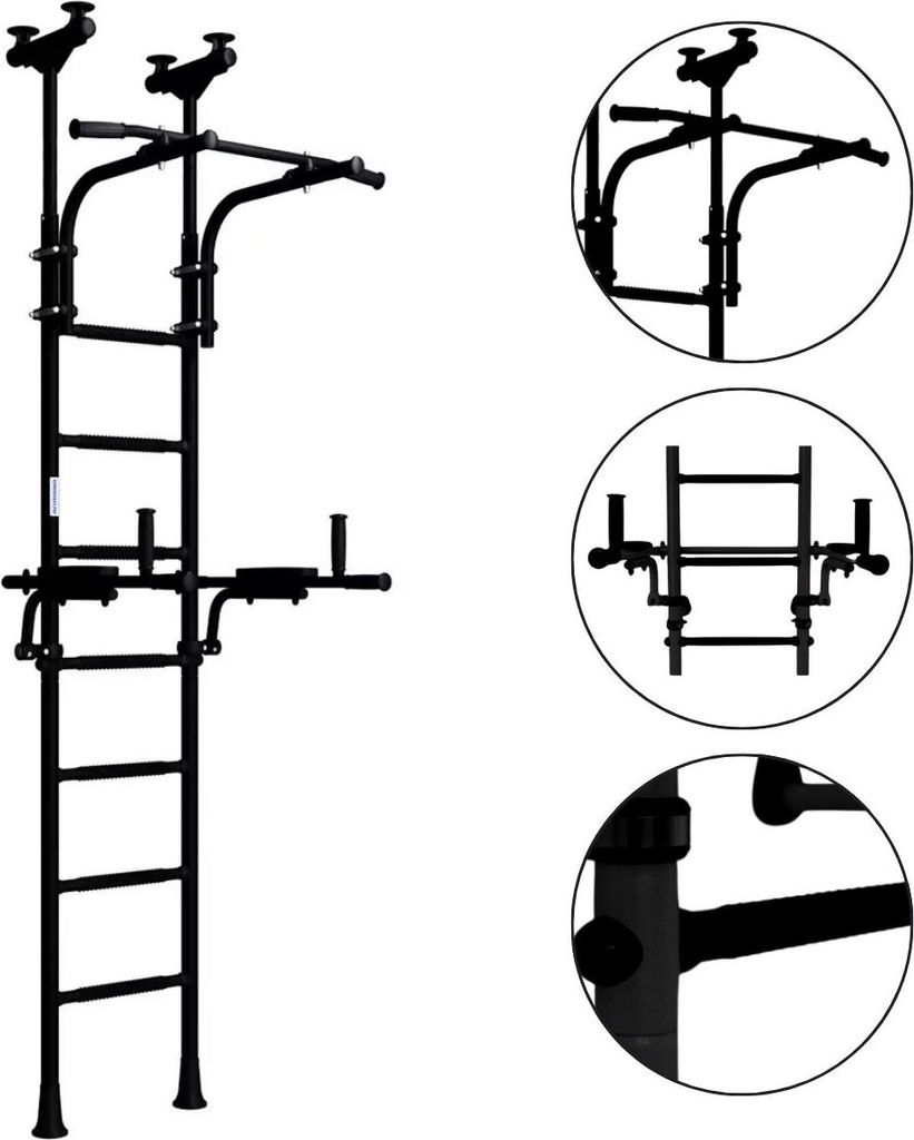 idealfit Sprossenwand Athlet 1D inkl. Dip-Station und Reck, IF-01D