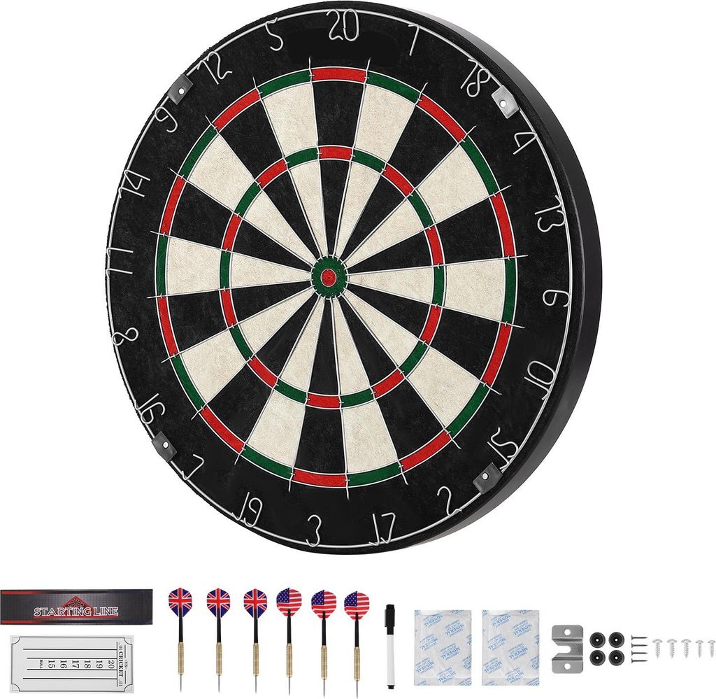 SucceBuy Dartscheibe mit 6 Dartpfeilen und Punktezähler, Produktbild 