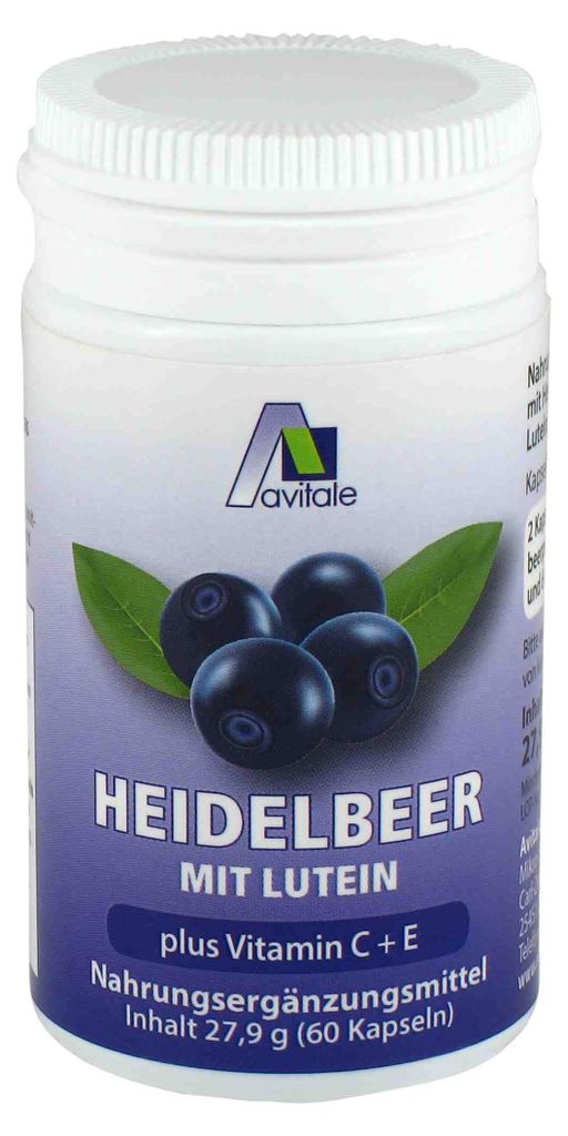 Avitale Heidelbeer Kapseln + Lutein + Vit.C+E, 60 Stück, 1er Pack