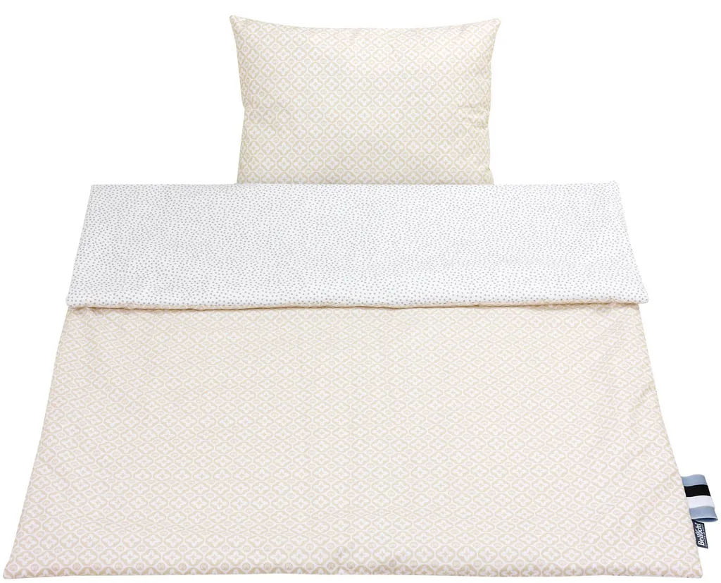 Lenzuola Neonati Bellochi Beige Dots: Set 75x100cm Cotone Antiallergico