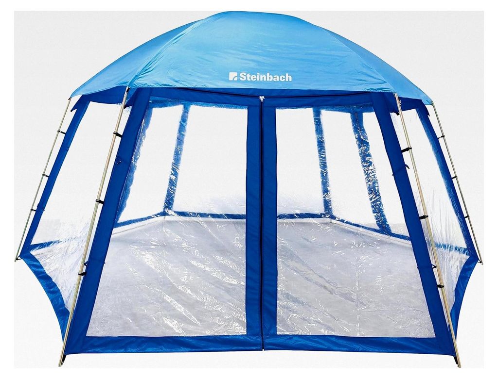 Pooldach für Pools bis Ø 400 cm – Sonnenschutz, schnelles Aufwärmen des Poolwassers und geringere Verschmutzung – 500 x 433 x 250 cm (LxBxH)