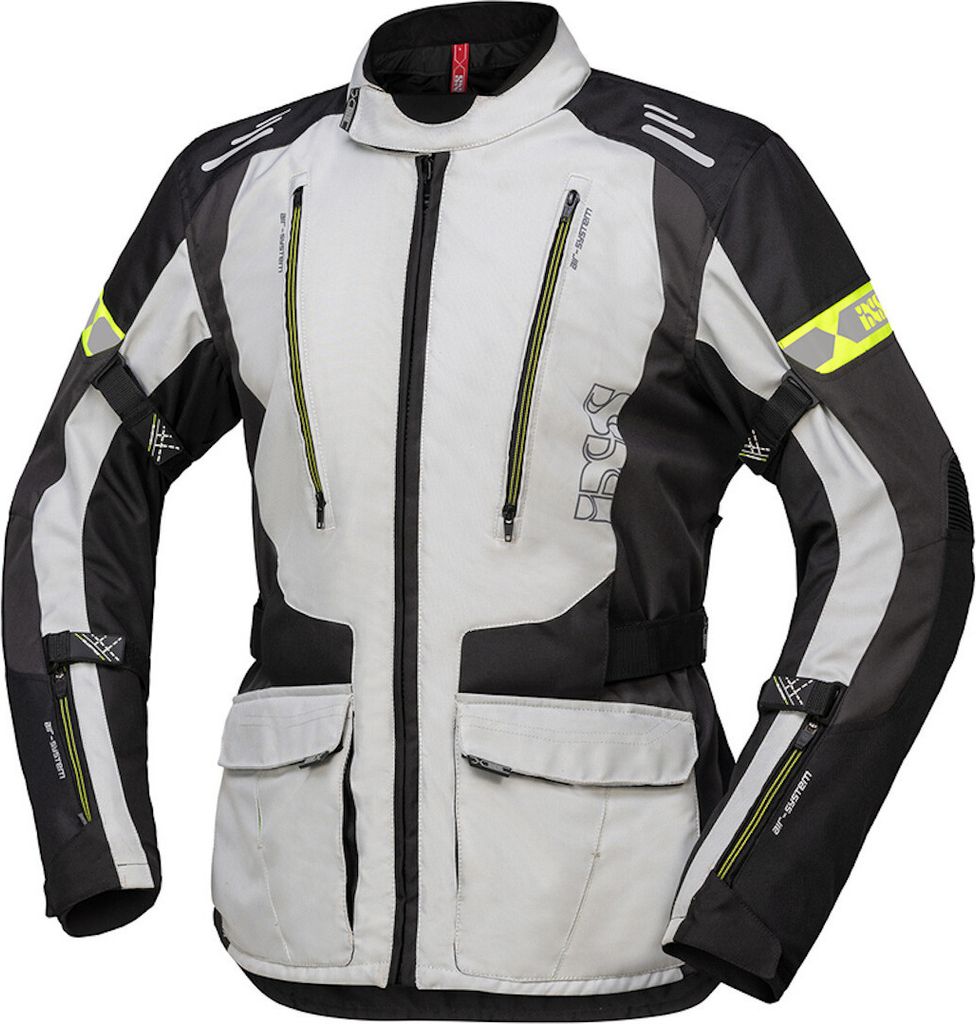 IXS Lorin-ST Motorrad Textiljacke, hellgrau/schwarz, 3XL