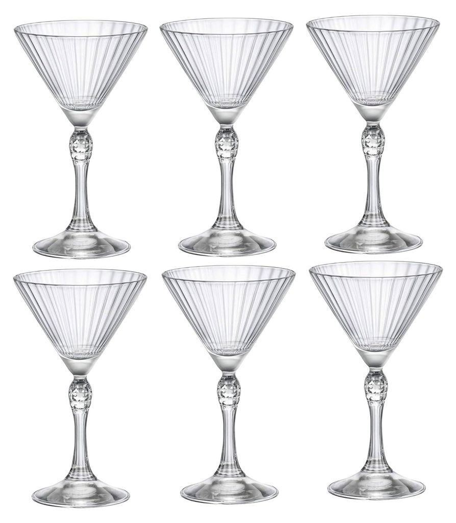 Bormioli Packung mit 6 Gläsern America'20S Martini cl 15,5