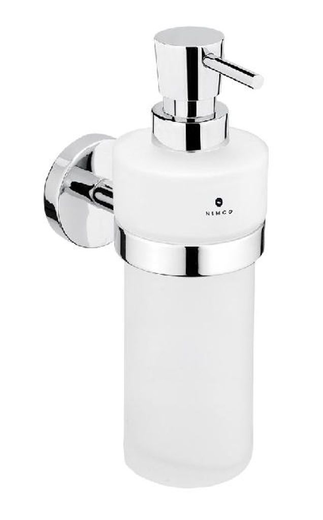 Nimco Unix - Seifenspender mit Halter, Milchglas / chrom UN 13031W-T-26