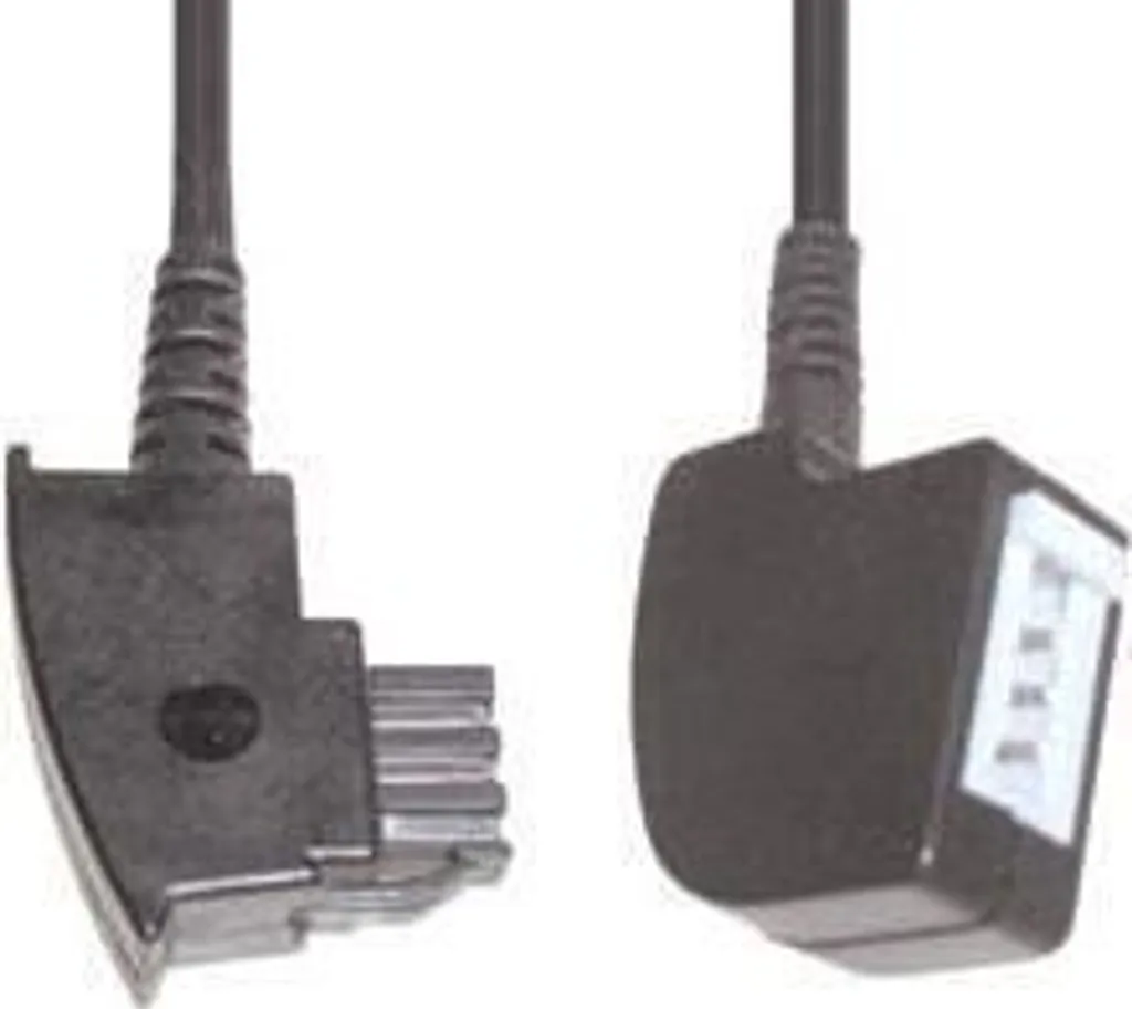 Adaptateur TAE vers TAE Noir e+p T 24 pour Raccordement Téléphonique