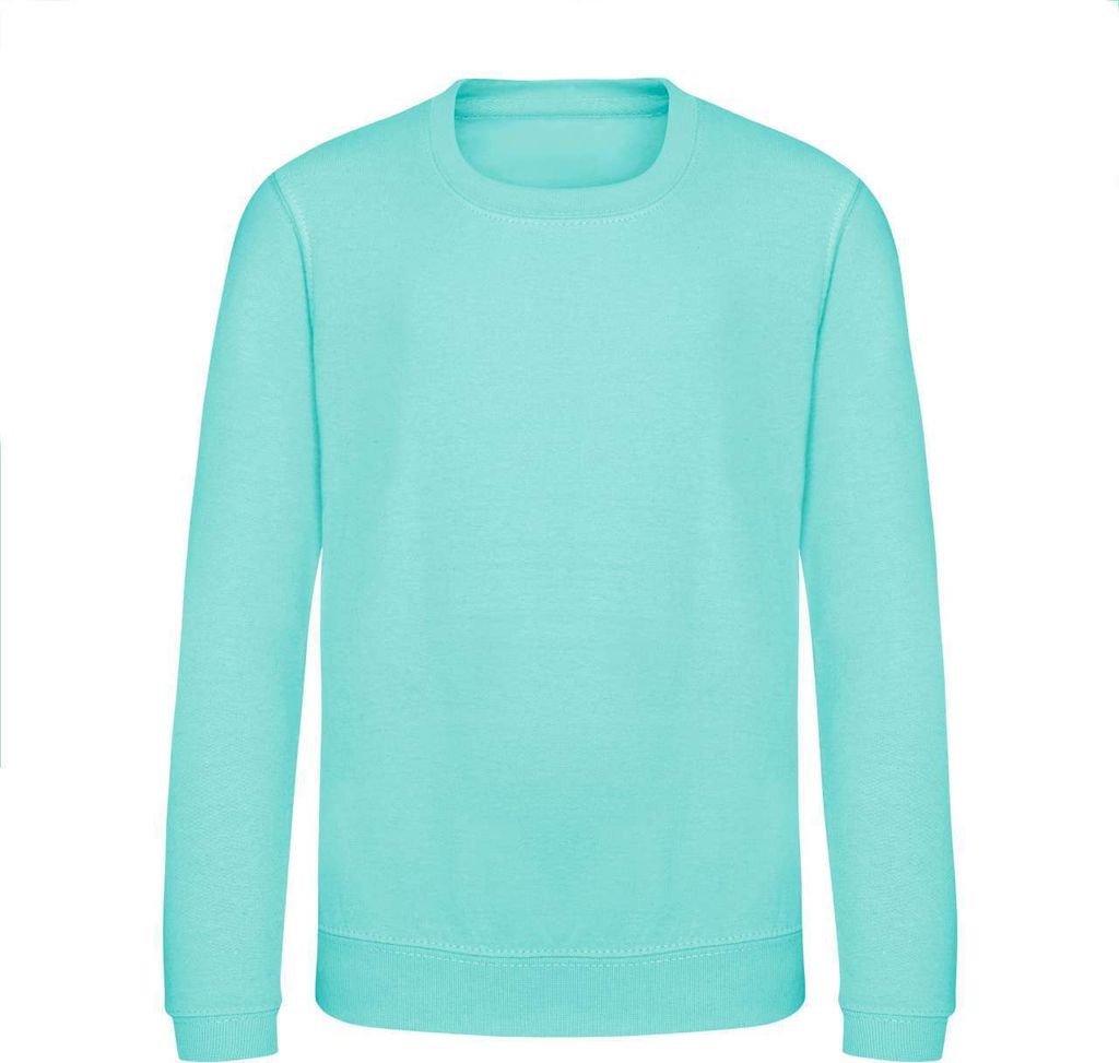 Just Hoods Jungen Sweatshirt Kinder Sweat Shirt Pulli Sweater Pullover, Größe:9/11, Farbe:Peppermint