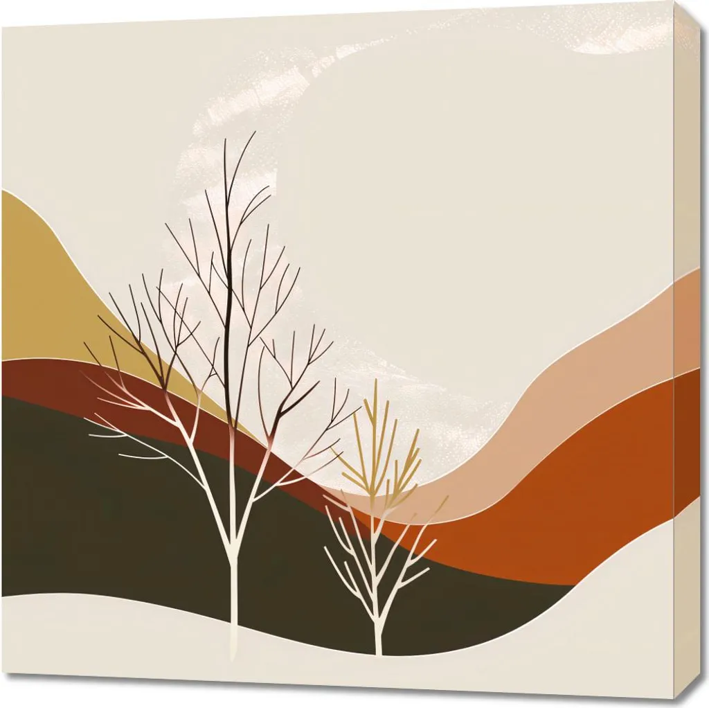 Tableau Image 70 x 70 cm Vue du désert - Décoration Murale Carrée