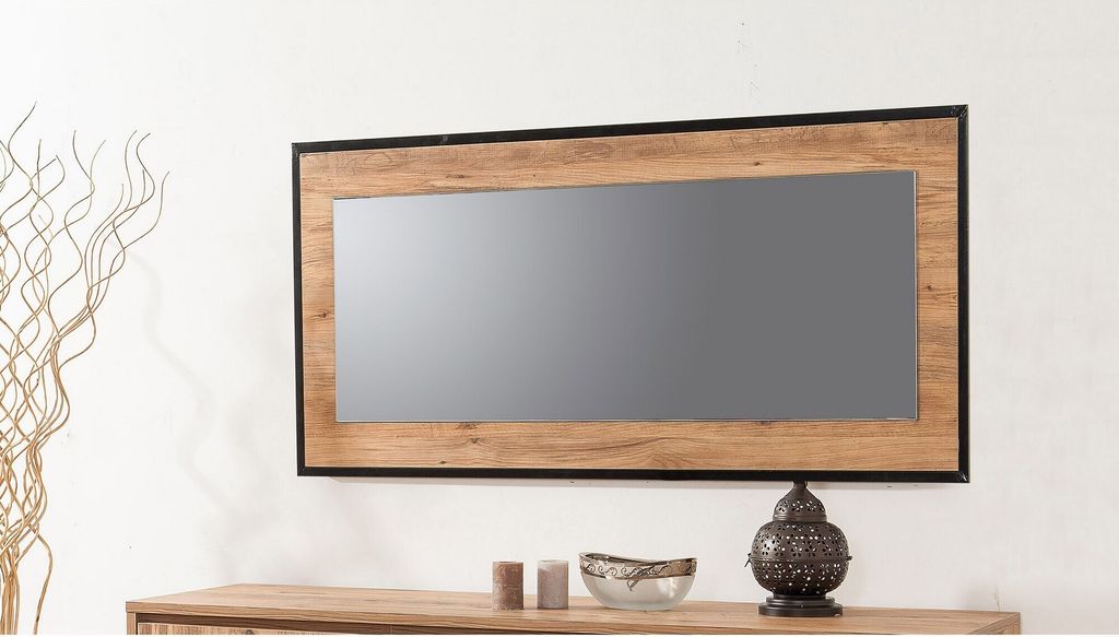 Skye Decor, Quantum İdea 110, Wandspiegel, Atlantische Kiefer, 110 x 60 x 1,5 cm