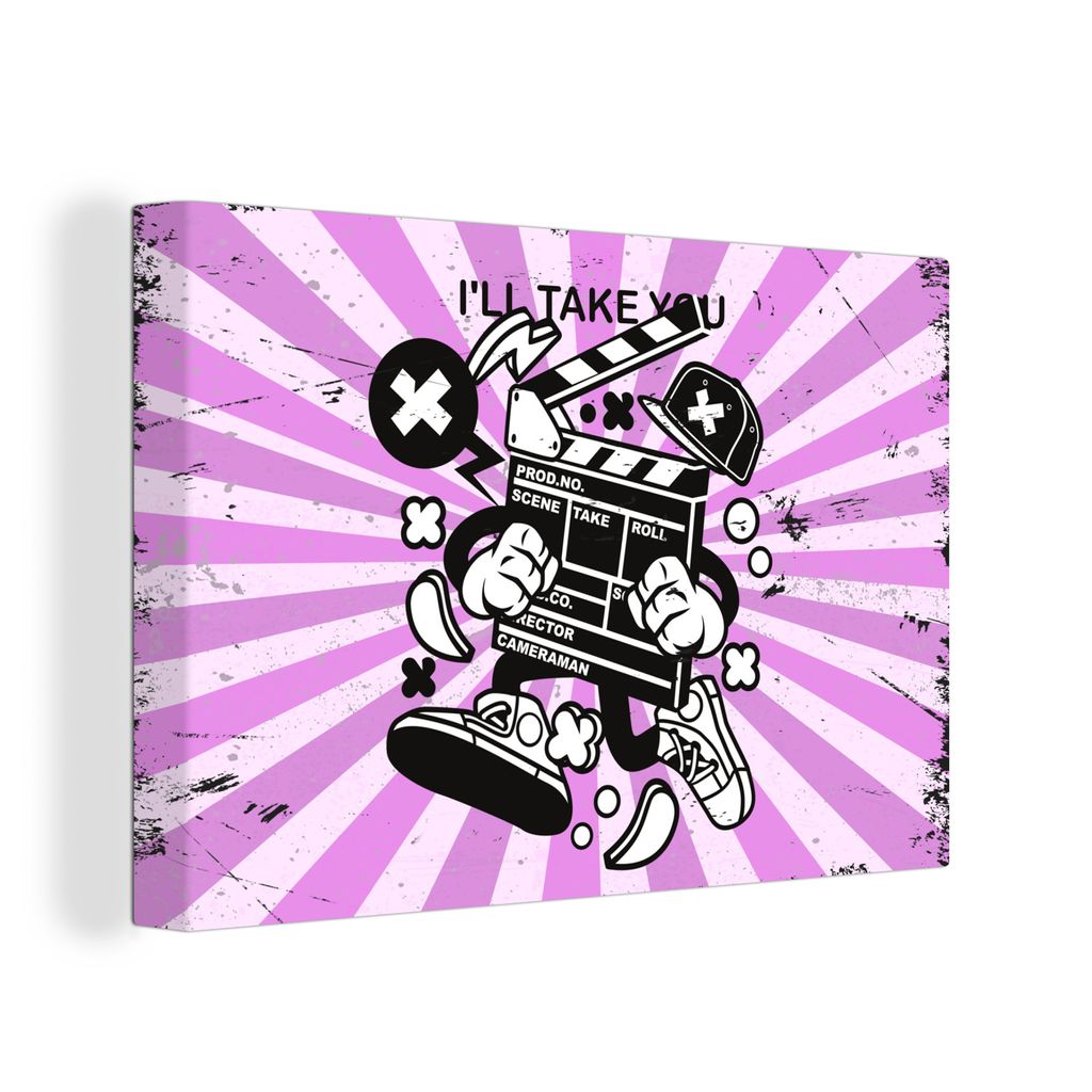 OneMillionCanvasses - Leinwandbilder - 140x90 cm, Filmklappe - Schuhe - Retro, Wandbilder Kunstdruck Wanddekoration