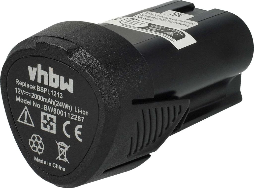 vhbw Akku Ersatz für Ryobi BSPL1213 für Werkzeug (2000 mAh, Li-Ion, 12 V)