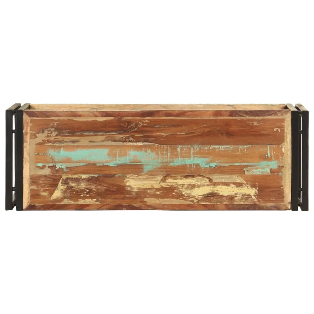 Banc TV Compact 90x30 cm en Vieux Bois - Idéal pour Petits Salons et Studios - 2