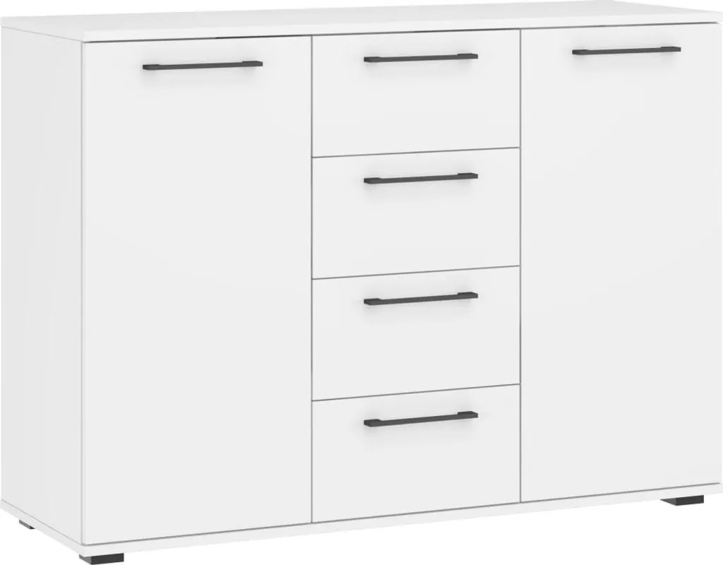 Commode KM-2 Flex blanche : Meuble de rangement moderne à 3 tiroirs