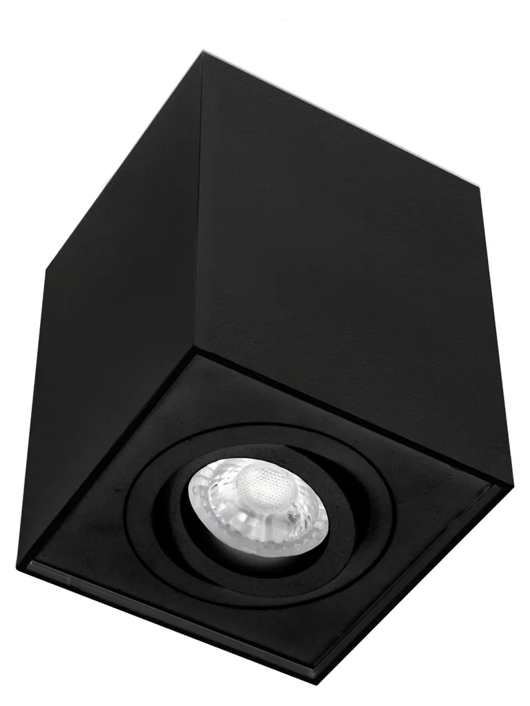 Spot de Plafond Orientable Noir Carré GU10 CENTURY ESSENZA Design