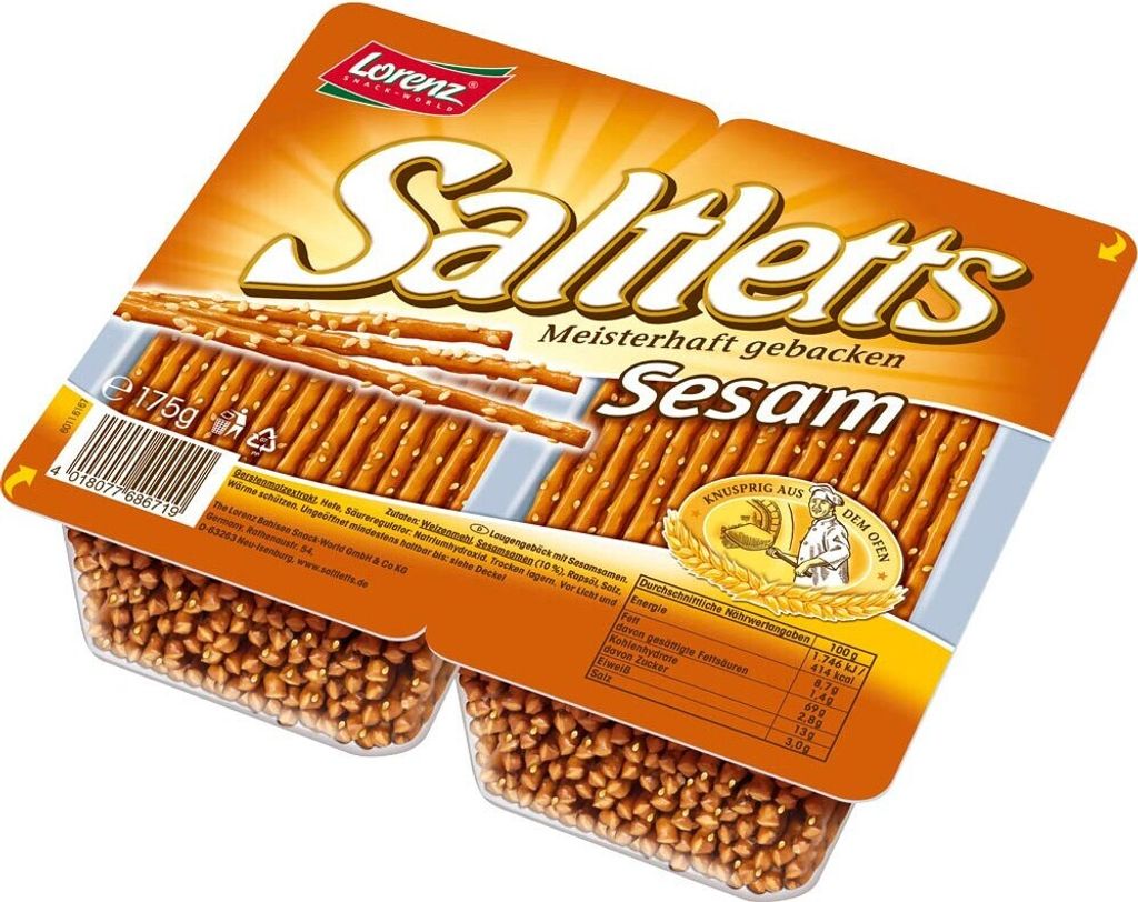 Lorenz Saltlettes Sticks Sezamové preclíky se semínky 175g Obrázek produktu 5
