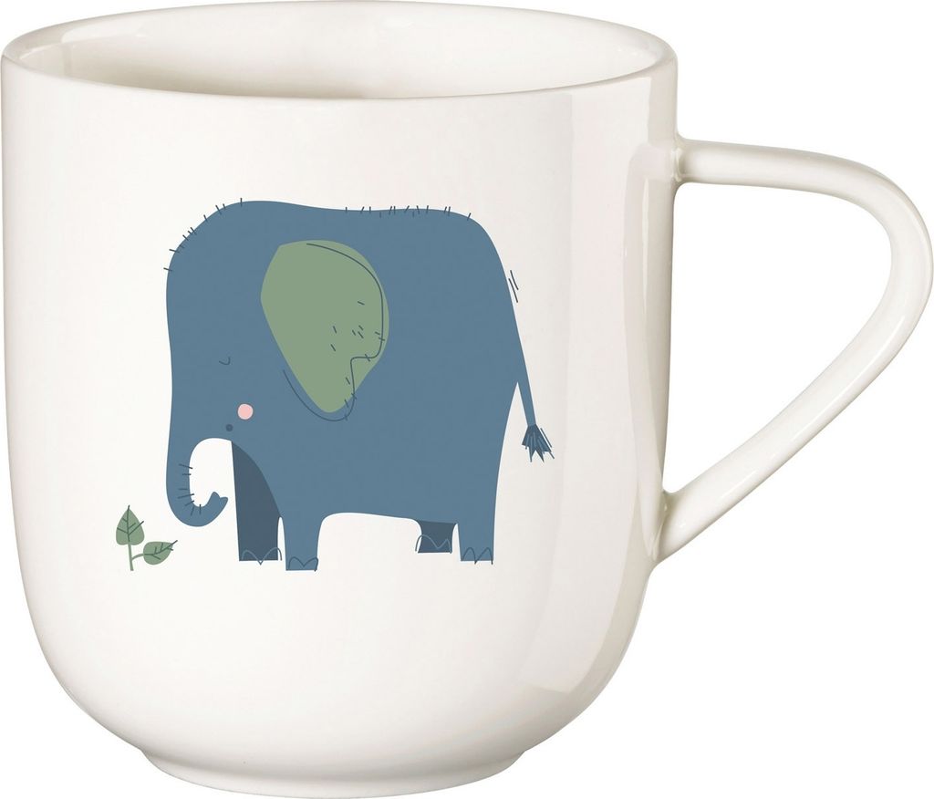 ASA Selection Kids Henkelbecher Emma Elefant, Tasse, Becher, Kinder, Fine Bone China, 250 ml, 38090314