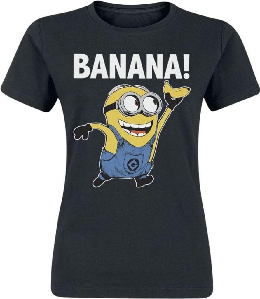 Minions T-Shirt Damen Banana! schwarz XXL