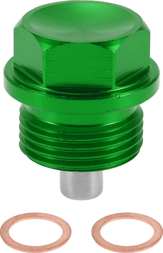 1 Satz Universal-Ölablassschraube, Anti-Leckage-Ölwanne Ablassschraube, Gewindereparatur mit Dichtung, magnetisch, grün, aus Aluminiumlegierung ...