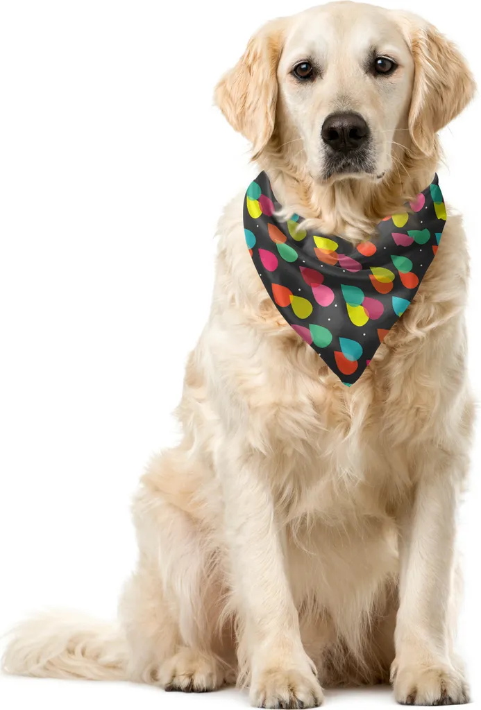 Arte per il tuo Pet: Bandana ABAKUHAUS 40x40 Gocce di Pioggia