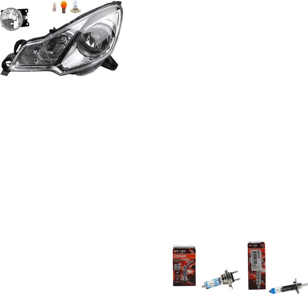 Johns, Scheinwerfer + Osram Night Breaker Laser passend für Citroen C3 DS3 11/09- L 1606930980 6208S9 6208Y0 00006208Y0 1606931680 6206N0 9685425280