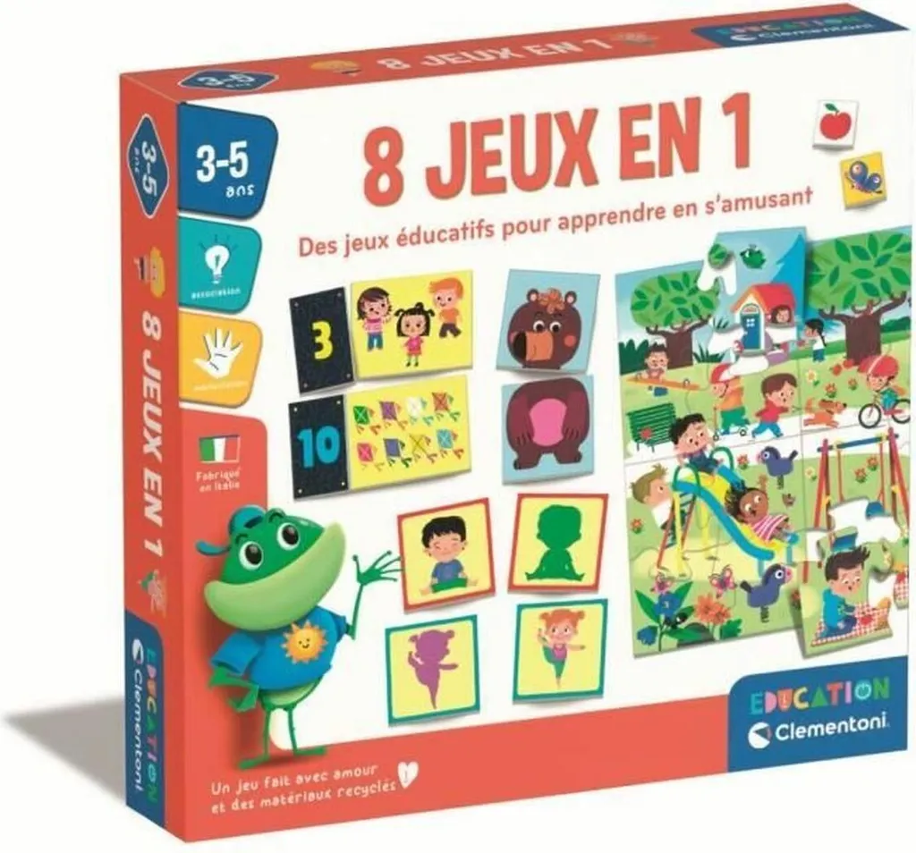 Jouet Éducatif Clementoni 8 jeux en 1 (FR) Pack Multi-activités Enfant