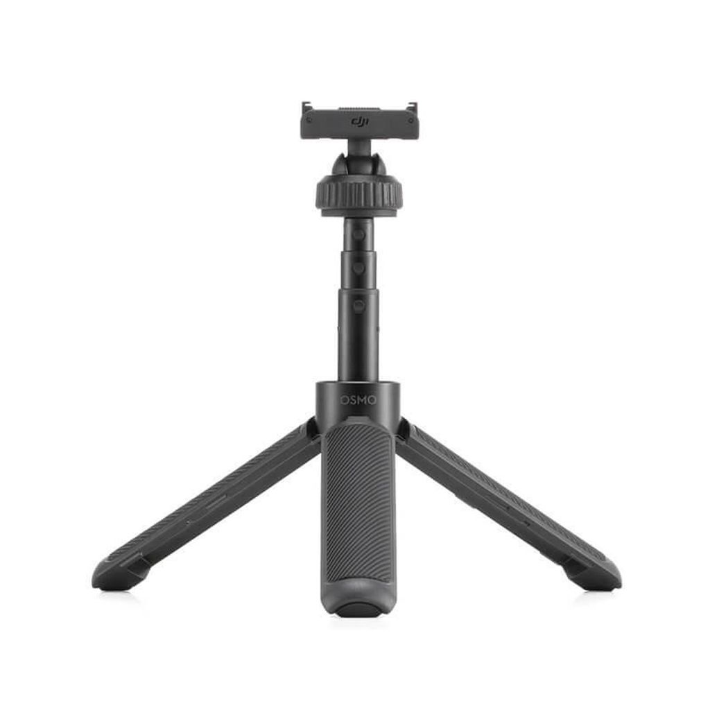 A black DJI Osmo Action Mini Extension Rod Selfie-Stick is shown against a white background.