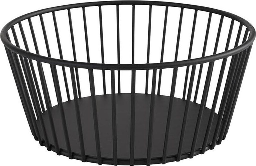 APS 30411 Korb URBAN, Metall, Ø 20 cm, Höhe 8,5 cm, schwarz