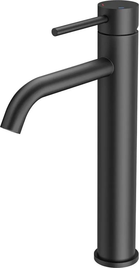 FORIOUS Rubinetto nero lucido per lavabo da bagno