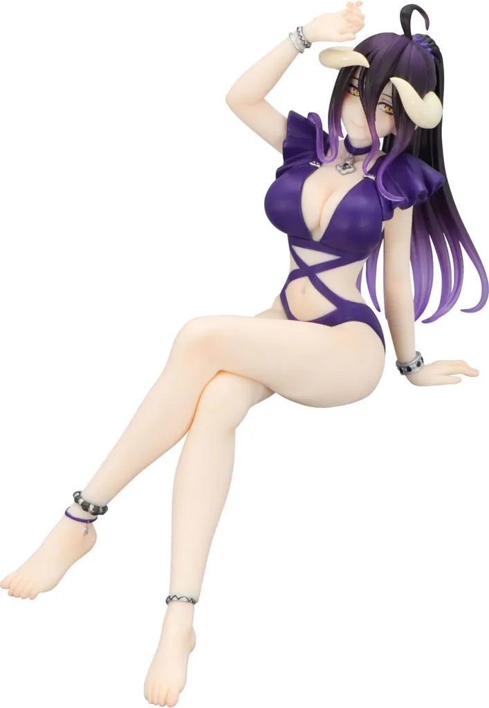 Figurine Overlord Albedo FuRyu de 14cm en version maillot de bain violet