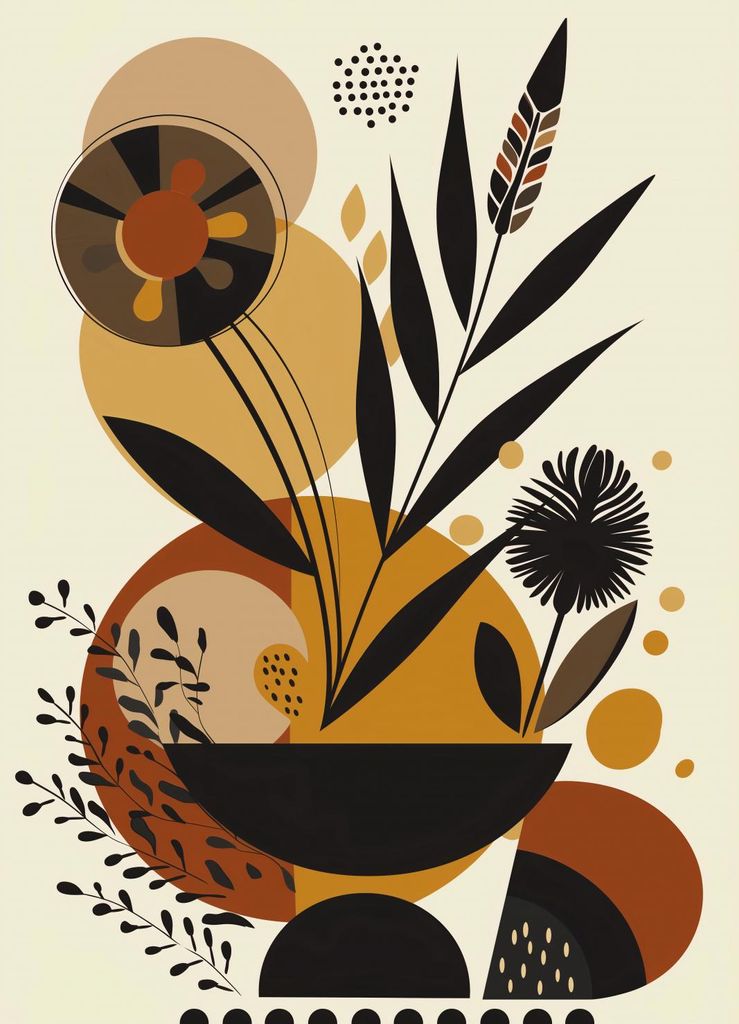 Plakat 20,5x28,4cm Geometrische Gärten