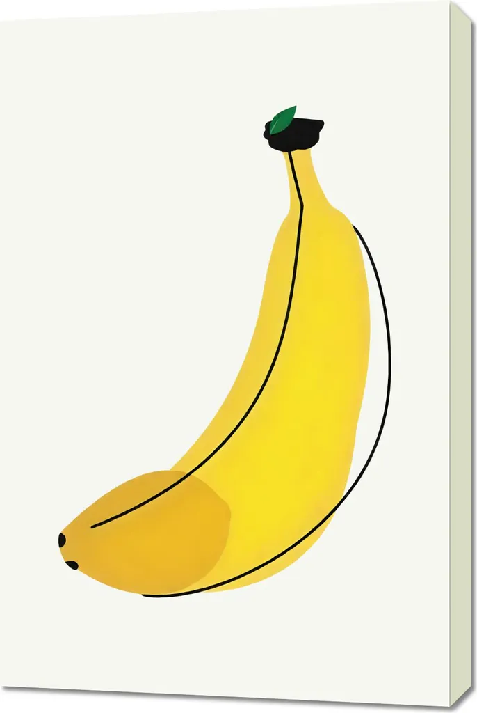 Quadro Pop Art Vintage Banana 60x90: Arte Moderna per Pareti Vive